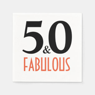 Serviette En Papier 50 et fabuleux journal de fête d'anniversaire