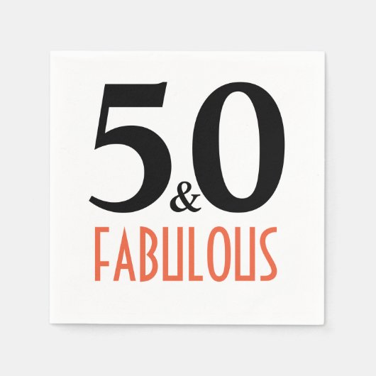 Serviette En Papier 50 et fabuleux journal de fête d'anniversaire (Devant)
