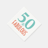 Serviette En Papier 50 et fabuleux journal de fête d'anniversaire (Coin)