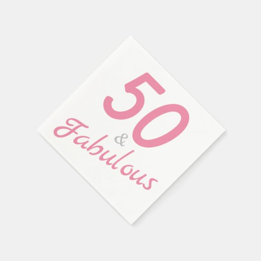 Serviette En Papier 50 et fabuleux papier d'anniversaire Napkin (Coin)