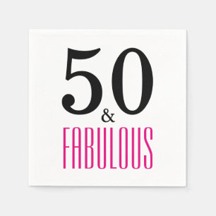 Serviette En Papier 50 et fabuleux Papier d'anniversaire Napkins