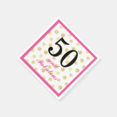 Serviette En Papier 50 et fabuleux papier de fête d'anniversaire (Coin)