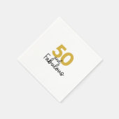 Serviette En Papier 50 et fabuleux papier noir et or Napkin (Coin)