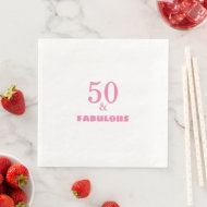 Serviette En Papier 50 Et Fabuleux Pink Stylish Birthday Party 2022