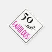 Serviette En Papier 50 et FABULEUX ! Retro 50th Birthday Party Paper (Coin)