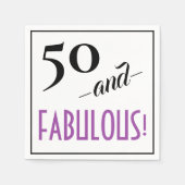 Serviette En Papier 50 et FABULEUX ! Retro Joyeux 50e fête d'anniversa (Devant)