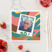 Serviette En Papier 50 et Fabuleux rétro style fête d'anniversaire (En situation)