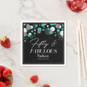 Serviette En Papier 50 et fabuleux serviettes noires et Turquoises (En situation)