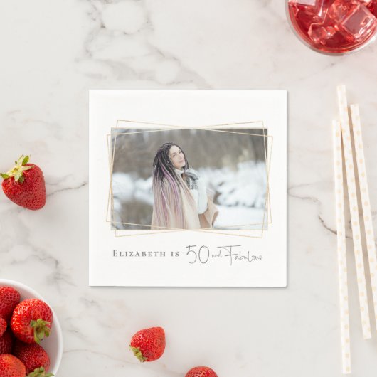 Serviette En Papier 50 et fabuleux serviettes photo personnalisées (En situation)