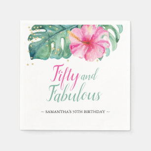 Serviette En Papier 50 et fabuleux thème tropical Anniversaire