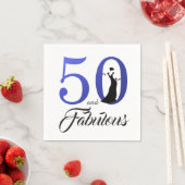 Serviette En Papier 50 et Fabulous Blue Birthday Party (En situation)