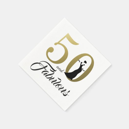 Serviette En Papier 50 et Fabulous Gold Birthday Party (Coin)
