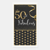 Serviette En Papier 50 et Fabulous Gold et Black Grandes serviettes (Devant)