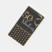 Serviette En Papier 50 et Fabulous Gold et Black Grandes serviettes (Coin)