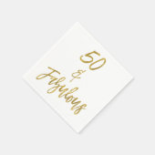 Serviette En Papier 50 et Fabulous Gold Foil Anniversday Napkins (Coin)