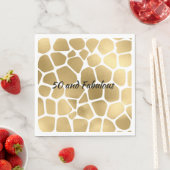 Serviette En Papier 50 et Fabulous Gold Giraffe Imprimer Abstrait (En situation)