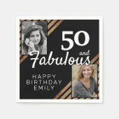 Serviette En Papier 50 et Fabulous Gold Parties scintillant 2 Photo 50 (Devant)