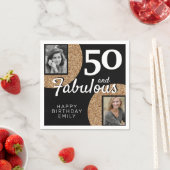 Serviette En Papier 50 et Fabulous Gold Parties scintillant 2 Photo 50 (En situation)