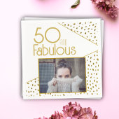 Serviette En Papier 50 et Fabulous Gold Parties scintillant Photo 50e