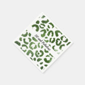 Serviette En Papier 50 et Fabulous Green Cheetah Imprimer Abstrait (Coin)