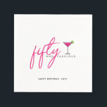 Serviette En Papier 50 et Fabulous Women's 50th Birthday Party<br><div class="desc">Célébrez le 50e anniversaire d'une femme fabuleuse avec ces amusants cocktails roses chauds design cinquante et de fabuleuses serviettes. Personnalisez avec votre message en bas.</div>