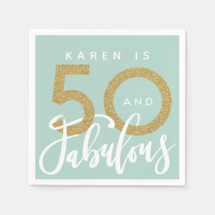 Serviette En Papier 50 et serviettes fabuleuses de fête d'anniversair