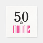 Serviette En Papier 50 & Fabuleuse fête d'anniversaire (Devant)