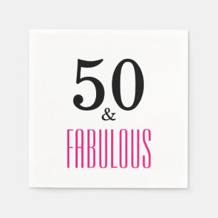 Serviette En Papier 50 & Fabuleuse fête d'anniversaire