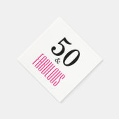 Serviette En Papier 50 & Fabuleuse fête d'anniversaire (Coin)