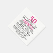 Serviette En Papier 50 & Fabuleux Anniversaire A à Z Typographie Fun R (Coin)