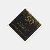 Serviette En Papier 50 Fabuleux Anniversaire Gold Parties scintillant  (Coin)