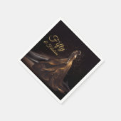 Serviette En Papier 50 Fabuleux Black Gold Parties scintillant Sparkle (Coin)