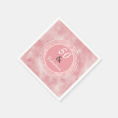 Serviette En Papier 50 & Fabuleux Blush Pink Elegant Typographie (Coin)