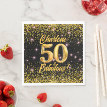50 Fabuleux Gold Parties scintillant Rose Stars 50