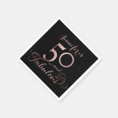 Serviette En Papier 50 Fabuleux Rose Gold fête d'anniversaire (Coin)