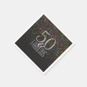 Serviette En Papier 50 & Fabulous Confetti Dots Élégant 50e anniversai (Coin)
