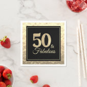 Serviette En Papier 50 & Fabulous Gold Birthday (En situation)