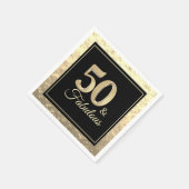 Serviette En Papier 50 & Fabulous Gold Birthday (Coin)