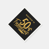 Serviette En Papier 50 & Fabulous Gold Parties scintillant 50e anniver (Coin)