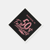 Serviette En Papier 50 & Fabulous Pink Parties scintillant 50e Anniver (Coin)