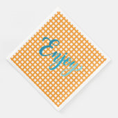 Serviette En Papier 50 Paper Napkins - Nautical Checkered Pattern (Coin)
