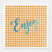 Serviette En Papier 50 Paper Napkins - Nautical Checkered Pattern (Devant)