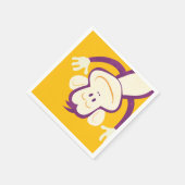Serviette En Papier 50 serviettes singes pour la fête d'anniversaire d (Coin)