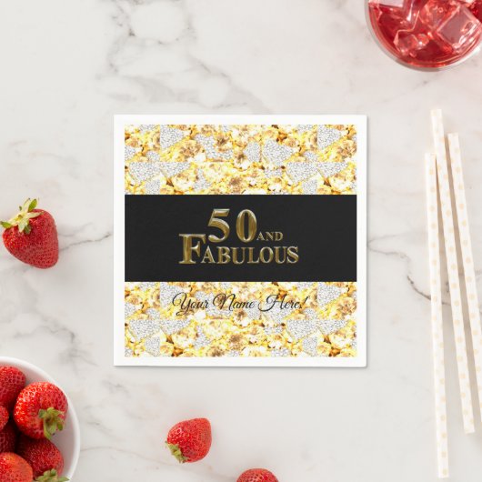 Serviette En Papier 50e anniversaire (En situation)