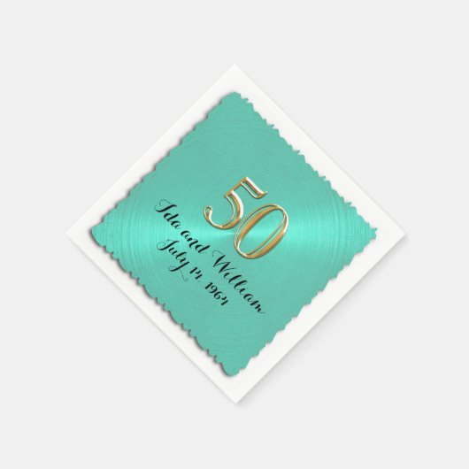Serviette En Papier 50e anniversaire (Coin)