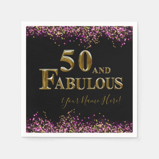 Serviette En Papier 50e anniversaire (Devant)