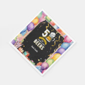 Serviette En Papier 50e anniversaire 50 ans et innombrables bières (Coin)