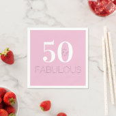 Serviette En Papier 50e anniversaire 50 et fabuleuse fête d'anniversai (En situation)