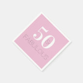 Serviette En Papier 50e anniversaire 50 et fabuleuse fête d'anniversai (Coin)