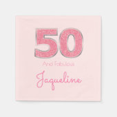 Serviette En Papier 50e anniversaire 50 et fabuleuse Parties scintilla (Devant)
